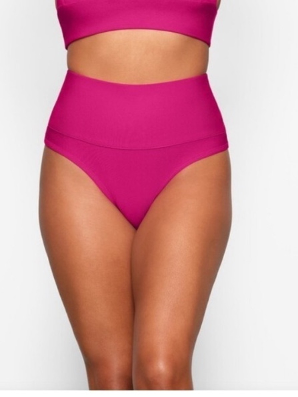 SKIMS High-Waist Women’s Bikini Bottom in Magenta Vibrant Pink